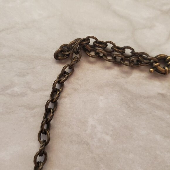 ✨ J.Crew Rhinestones Crystals Pave Cluster Antique Necklace ✨ - Picture 10 of 16